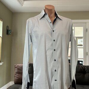 J. Hilburn Custom Shirt, L, un-tuckable, Comfort 100 Stretch
